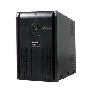 Powercool Smart UPS 650VA With 2 x UK Plug, 2 x RJ45, USB LED Display